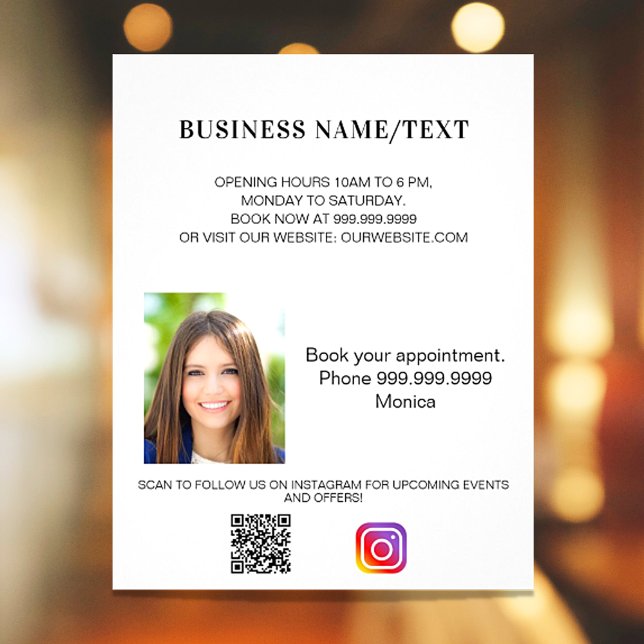 Business photo qr code instagram beauty makeup flyer (Creator Uploaded)