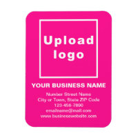Business Pink Flexible Photo Magnet