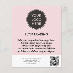 Business Pink Logo Marketing Template Flyer