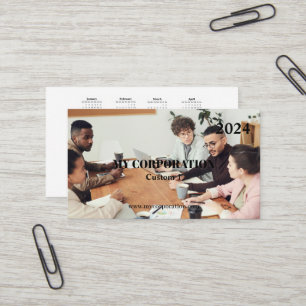 Business Pocket Calendar 2024 Business Card