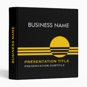 Business Presentation Binders black yellow