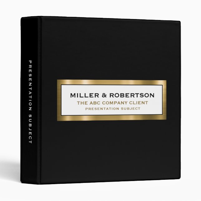 Business Presentation Portfolio Book Binder (Front/Spine)