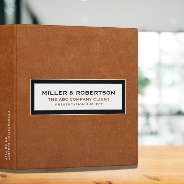 Business Presentation Portfolio Sable Leather Binder (Creator Uploaded)