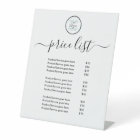 Business Price List with Logo Pedestal Sign