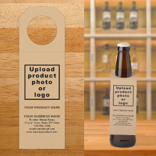 Business Product Light Brown Bottle Hanger Tag