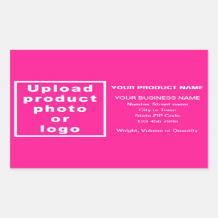 Business Product Minimal Information on Pink Sticker