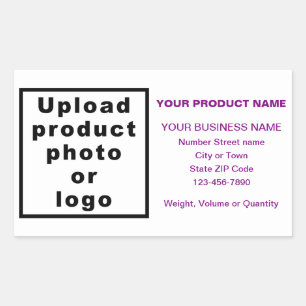 Business Product Purple Minimal Texts on White Sticker