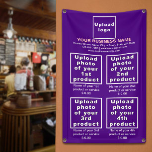 Business Products on Purple Portrait Banner