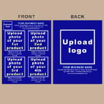 Business Products or Services on Blue Flyer<br><div class="desc">Flyer that you can customize to put your business brand, products or services and other information of your business. You can put up to 4 products or services. Customize it and give it to your customers or clients to advertise your brand name and to promote your products or services. Customizable...</div>
