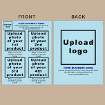 Business Products or Services on Light Blue Flyer<br><div class="desc">Flyer that you can customize to put your business brand, products or services and other information of your business. You can put up to 4 products or services. Customize it and give it to your customers or clients to advertise your brand name and to promote your products or services. Customizable...</div>