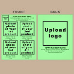 Business Products or Services on Light Green Flyer<br><div class="desc">Flyer that you can customize to put your business brand, products or services and other information of your business. You can put up to 4 products or services. Customize it and give it to your customers or clients to advertise your brand name and to promote your products or services. Customizable...</div>
