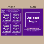 Business Products or Services on Purple Flyer<br><div class="desc">Flyer that you can customize to put your business brand, products or services and other information of your business. You can put up to 4 products or services. Customize it and give it to your customers or clients to advertise your brand name and to promote your products or services. Customizable...</div>