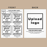 Business Products or Services on White Flyer<br><div class="desc">Flyer that you can customize to put your business brand, products or services and other information of your business. You can put up to 4 products or services. Customize it and give it to your customers or clients to advertise your brand name and to promote your products or services. Customizable...</div>