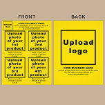 Business Products or Services on Yellow Flyer<br><div class="desc">Flyer that you can customize to put your business brand, products or services and other information of your business. You can put up to 4 products or services. Customize it and give it to your customers or clients to advertise your brand name and to promote your products or services. Customizable...</div>