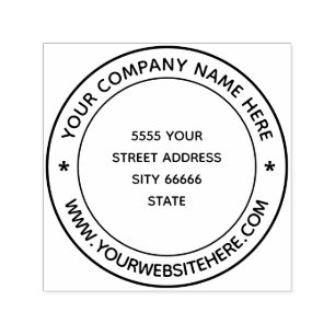 Business Professional Company Address Personalized Self-inking Stamp