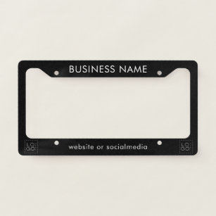Business Professional Company Custom Square Logo License Plate Frame