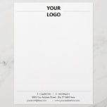 Business Professional Design Letterhead with Logo<br><div class="desc">Custom Colour - You Business Office Letterhead with Logo - Add Your Logo - Image / Address - Contact Information - with Customization Tool. Choose Your Colours / Font / Size !</div>