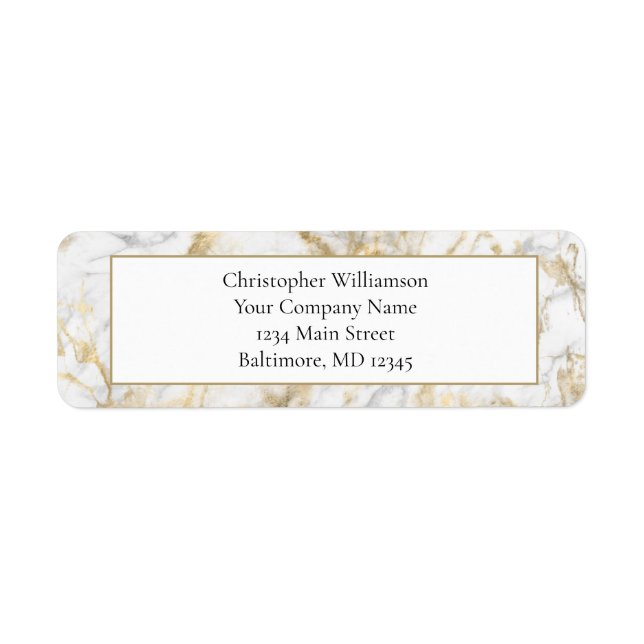 Business Professional Gold White Grey Marble (Front)