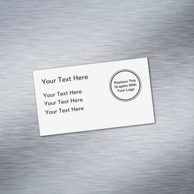 Business Professional Logo Design Magnetic Business Card (In Situ)