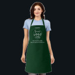 Business Professional Logo Minimalist Green Apron<br><div class="desc">Stylish minimalist and professional design with a modern solid colour style in green. The versatile template can easily be updated with name, company logo and slogan or info. If you need any assistance please feel free to contact me using the message button on the product page. I am happy to...</div>