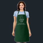 Business Professional Logo  Minimalist Green Apron<br><div class="desc">Stylish minimalist and professional design with a modern solid colour style in green. The versatile template can easily be updated with name, company logo and slogan or info. If you need any assistance please feel free to contact me using the message button on the product page. I am happy to...</div>