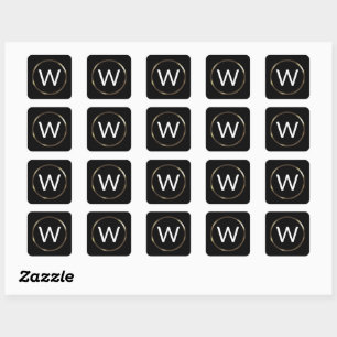Business Professional Minimalist Monogram Stickers