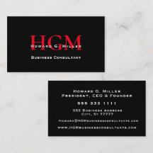 Business Professional Monogram Logo Black Red