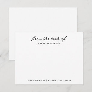 Business Professional Stationery From The Desk Of Card