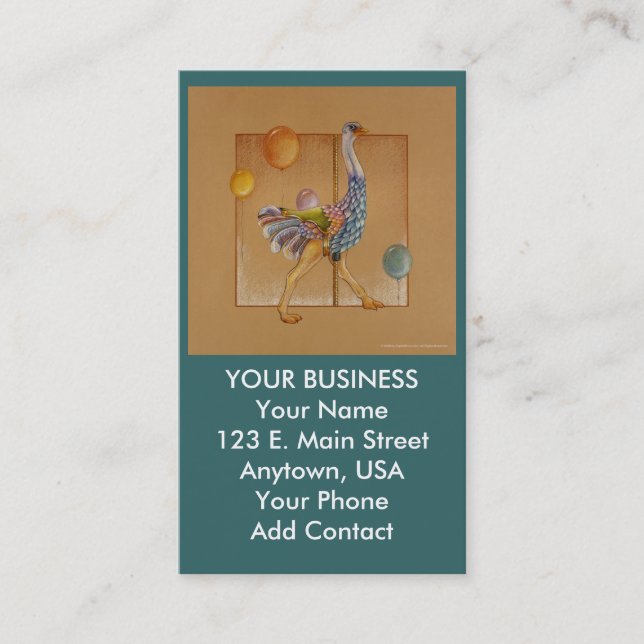 Business - Profile Card - Carousel Ostrich (Front)
