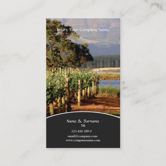 Business profile Winery vineyard grape Card (Front)