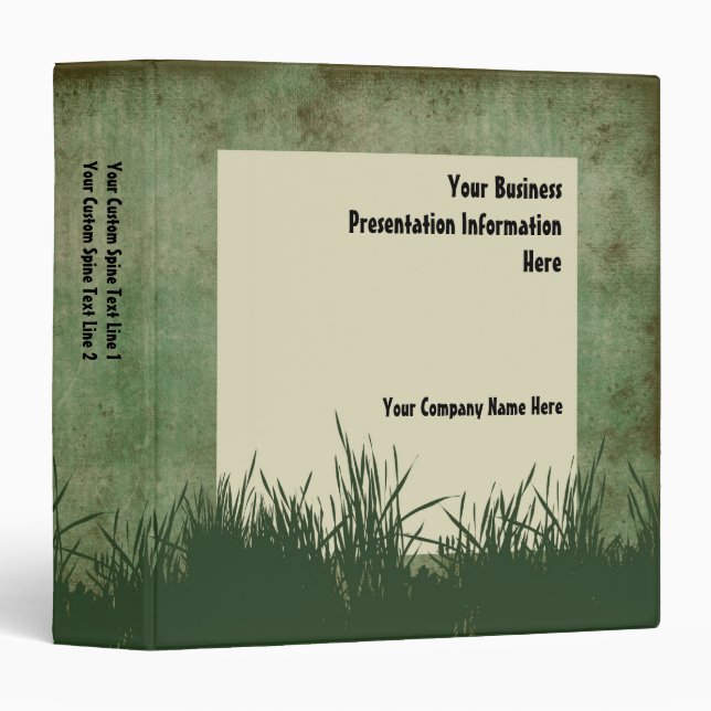 Business Project Binder, Nature theme Binder (Front/Spine)