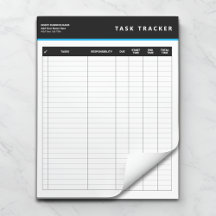 Business Project Management Task Tracker Notepad