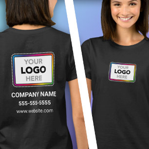Business Promo T-Shirt with Front and Back Logo
