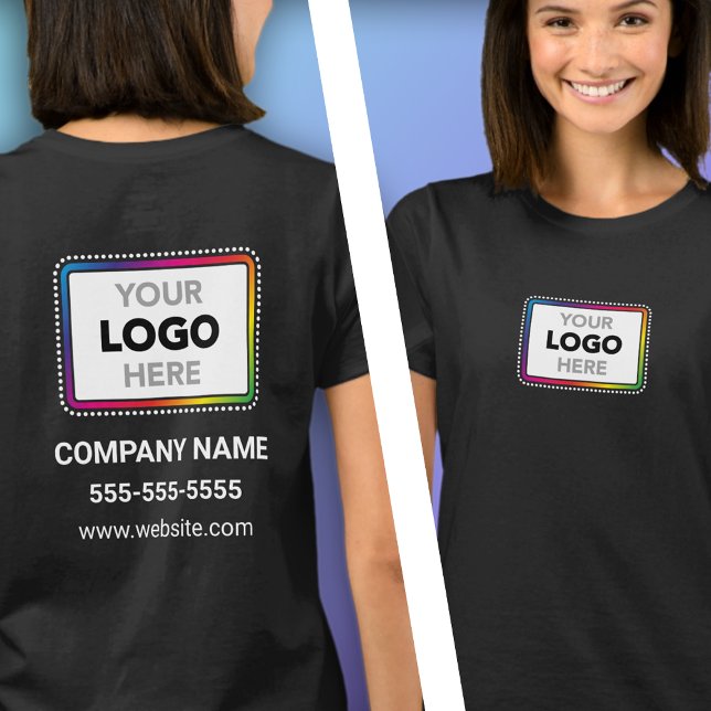 Business Promo T-Shirt with Front and Back Logo (Creator Uploaded)