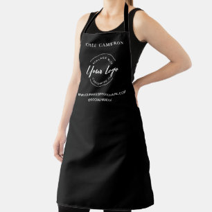 Business Promotion Personalized Custom White Logo  Apron