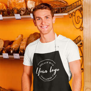 Business Promotion Personalized White Custom Logo  Apron