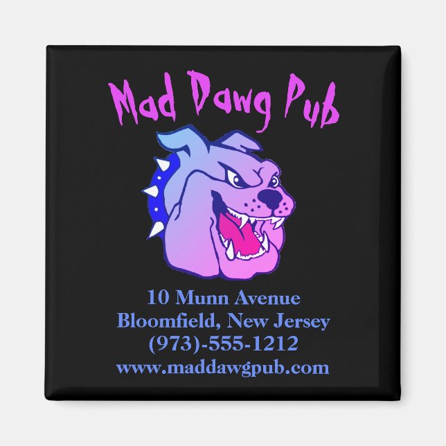 Business Promotion Square Magnet (Front)