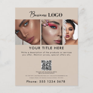 Business Promotional Beauty Hair Nail Makeup Salon Flyer