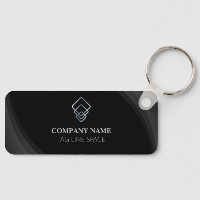 Business promotional Black Keychain (Front)