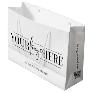 Business Promotional Custom Logo Minimalist Large Gift Bag