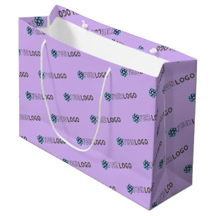 Business Promotional   Custom Logo Shopping Purple Large Gift Bag