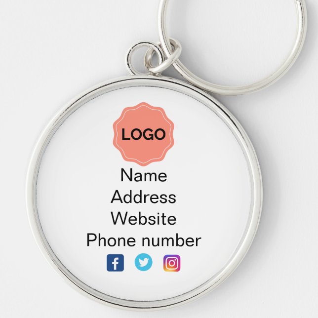 Business promotional keychain (Front)