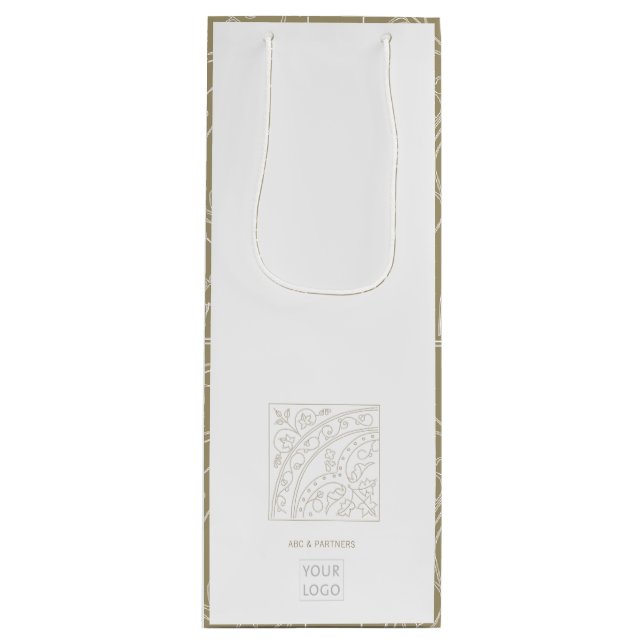 Business Promotional Modern Elegant Wine Gift Bag (Front)
