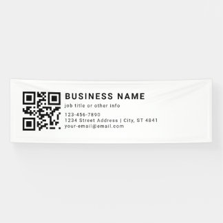 Business Promotional QR Code Banner