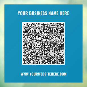 Business Promotional QR Code Window Cling Template