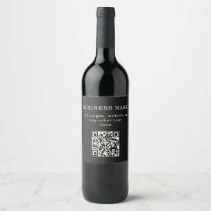 Business Promotional QR code  Wine Label
