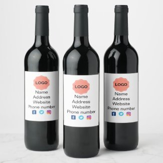 Business promotional wine label