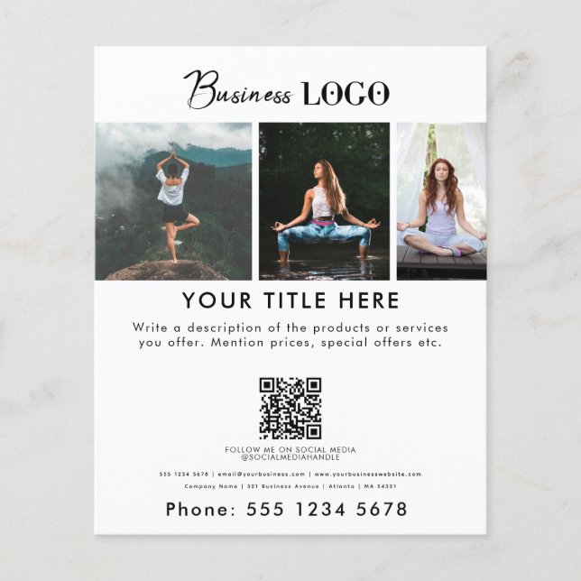 Business Promotional Yoga Instructor Meditation Flyer (Front)