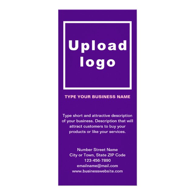 Business Purple Rack Card (Front)