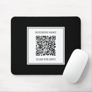 Business QR code Black & White Mouse Pad